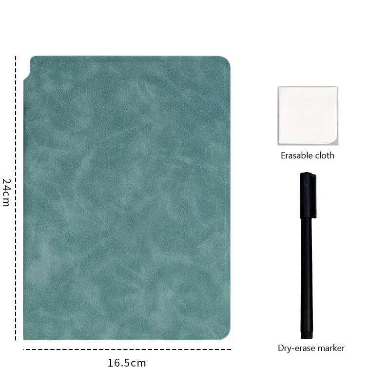 A5 Reusable White Paper Notebook Draft This Whiteboard Notepad Leather Memorandum Erasable Student Recommendation