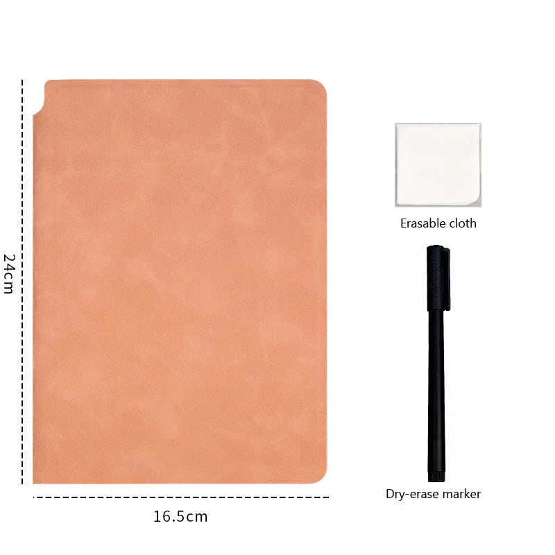A5 Reusable White Paper Notebook Draft This Whiteboard Notepad Leather Memorandum Erasable Student Recommendation