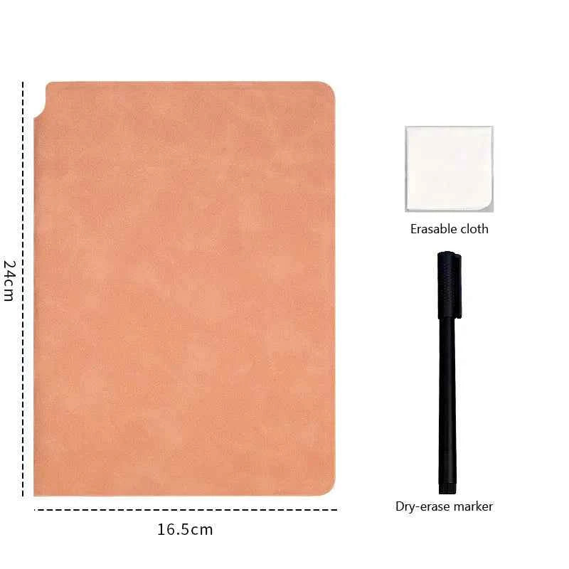A5 Reusable Whiteboard Notebook Memo Book With Free Whiteboard Pen Erasing Cloth Weekly Planner Portable Notebooks