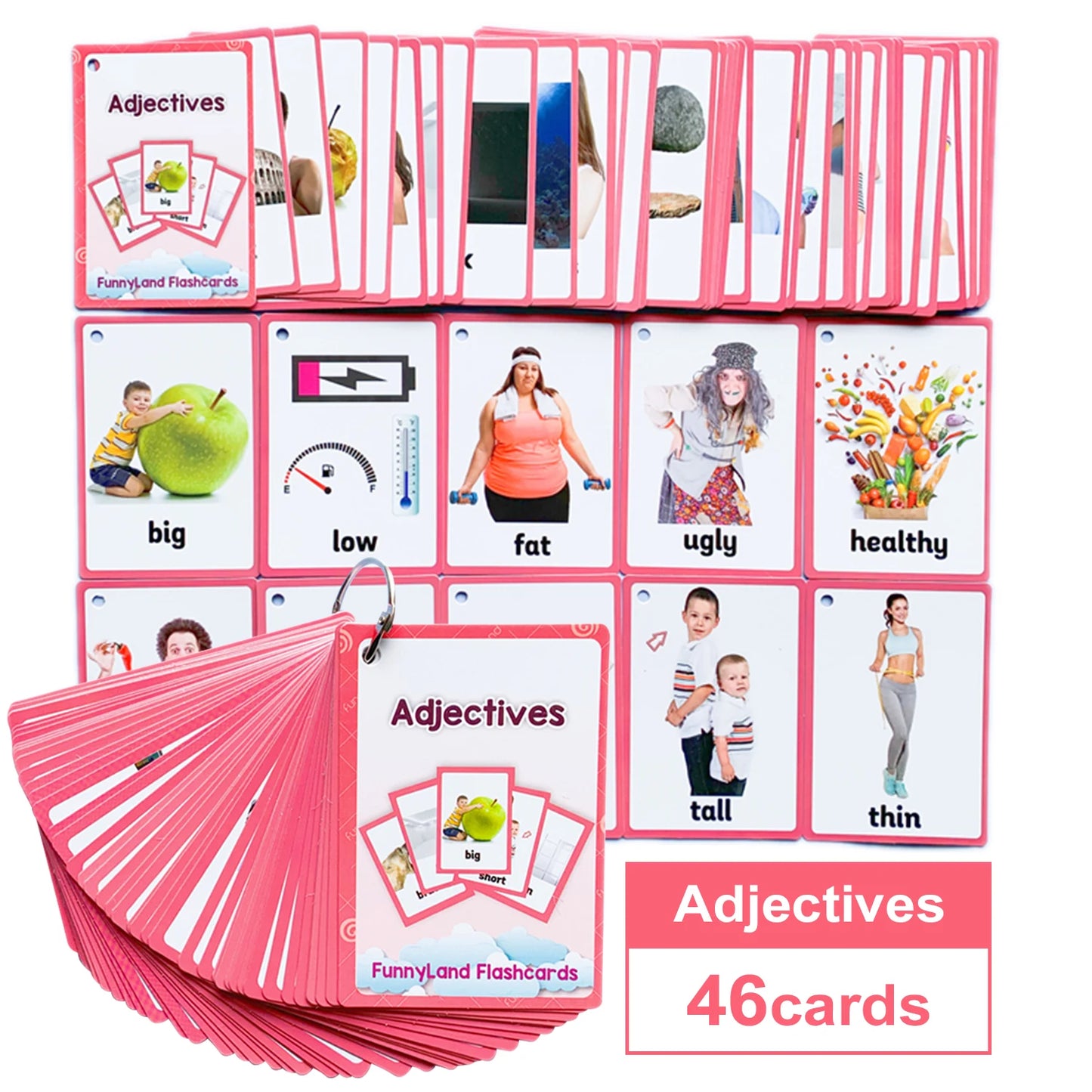 Kids Montessori Educativos Children Fun English Word FlashCards Baby Learning Educational English Card Table Game Puzzle CARDS - LearnPlay Labs