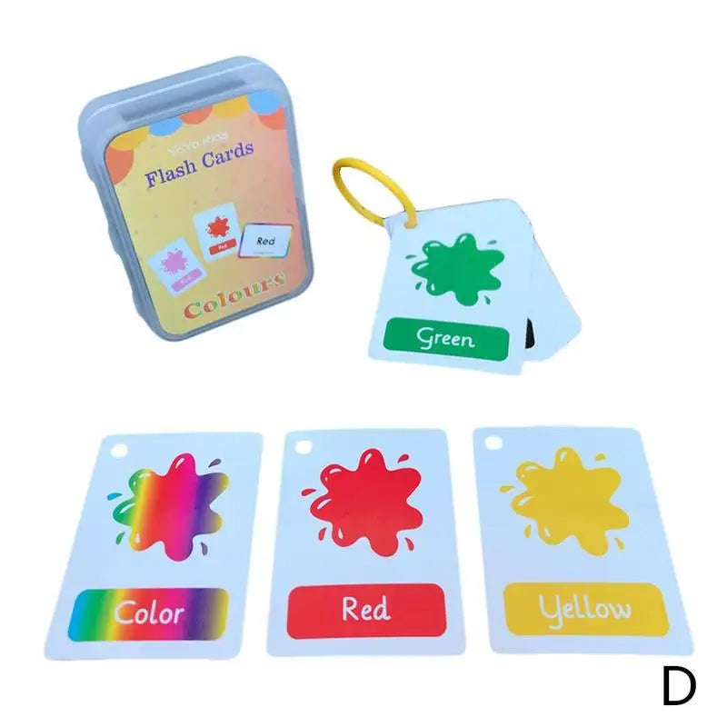 Learning Flashcards ABC Numbers Fruit Animal Body Educational Toys Classroom Aids Montessori Autism English Words Card for Kids - LearnPlay Labs