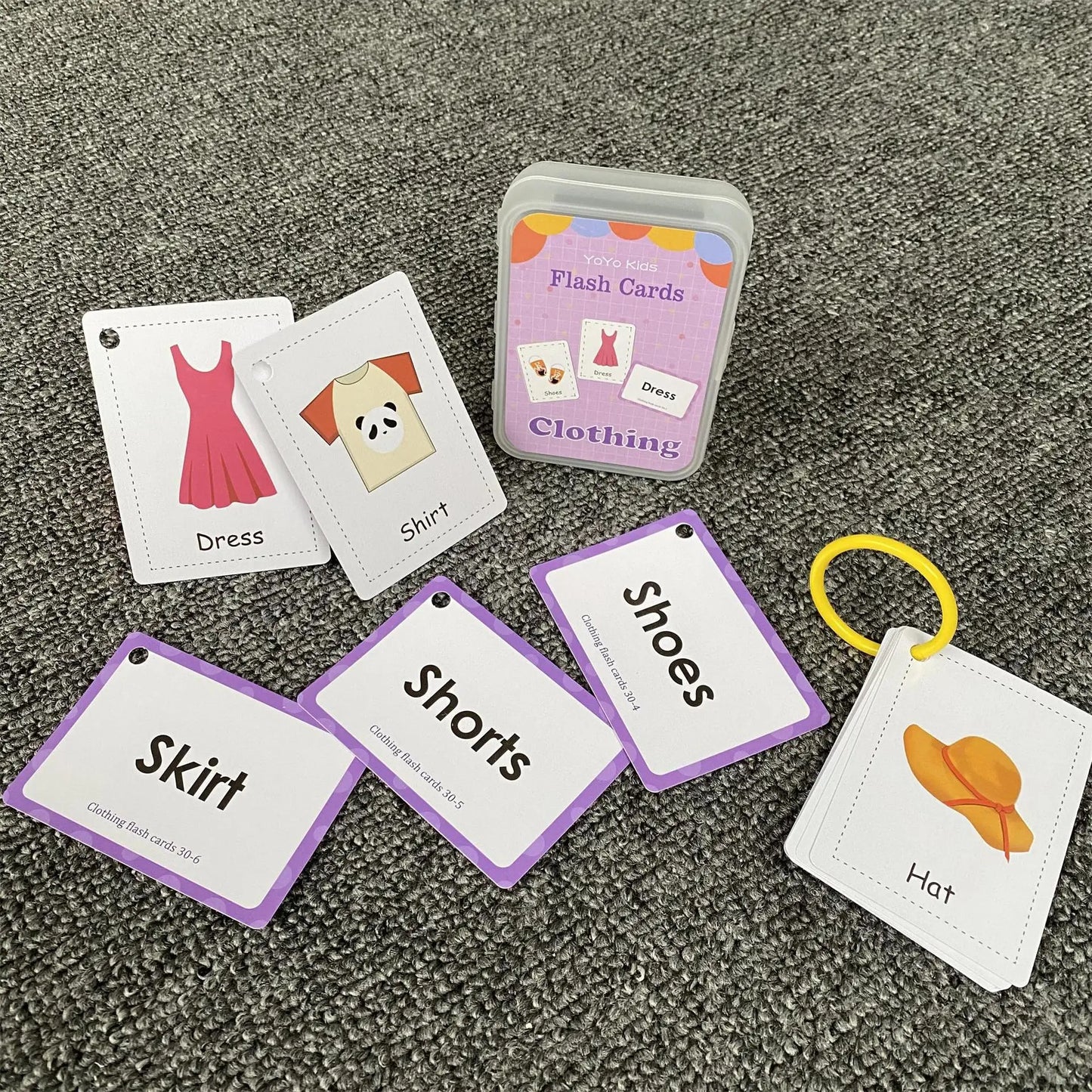 Learning Flashcards ABC Numbers Fruit Animal Body Educational Toys Classroom Aids Montessori Autism English Words Card for Kids