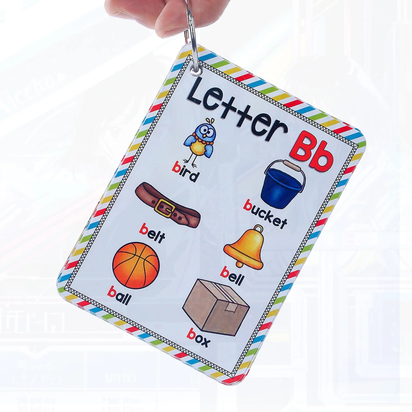 Alphabet 26 Letters Words English Cards Early Development Educational Toys for Early Childhood Development English Language - LearnPlay Labs