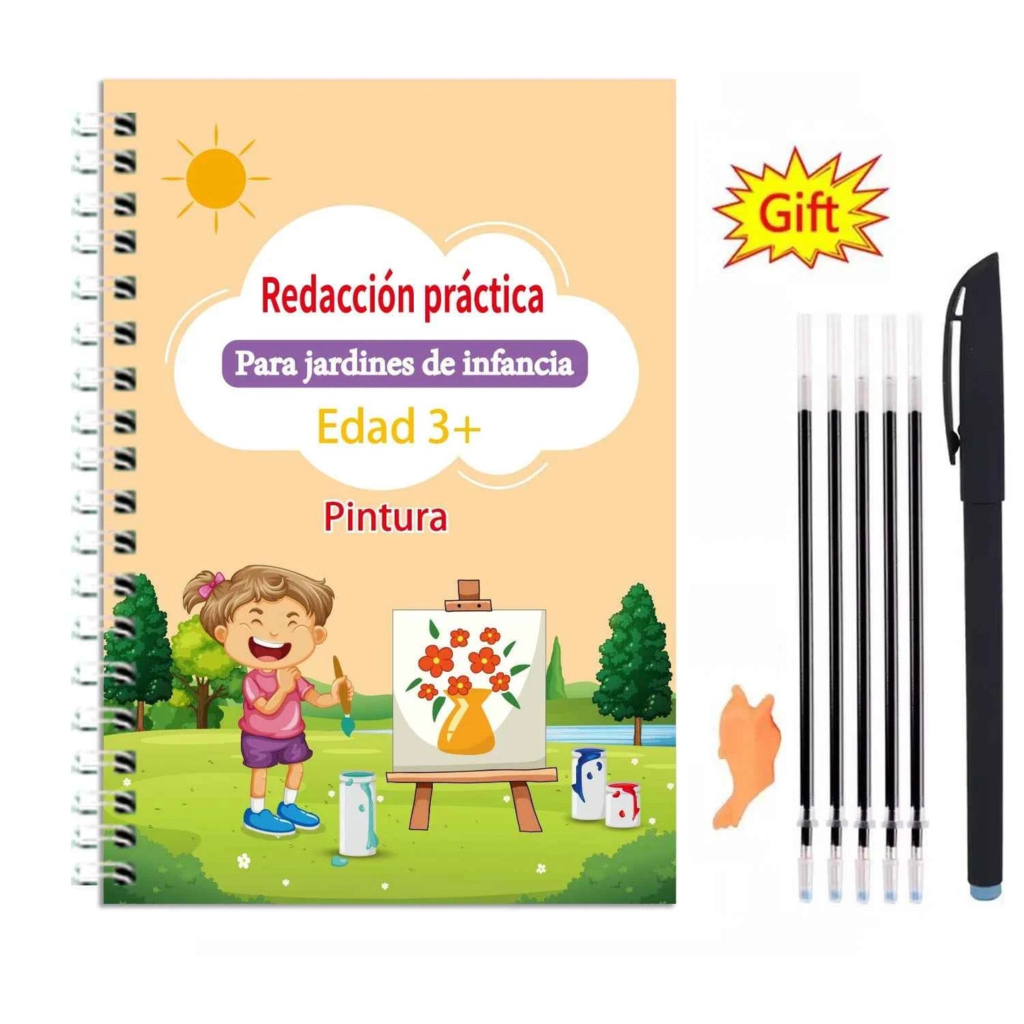 Reusable Learning Alphabet 3D Calligraphy Copybook Math German Book Drawing Numbers Education for Kids Practice Toy Gifts