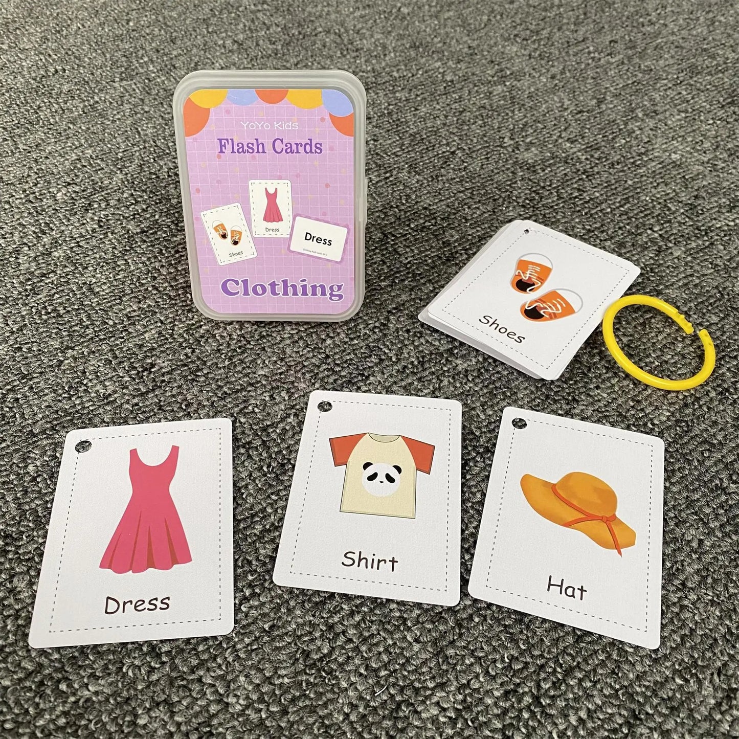 Learning Flashcards ABC Numbers Fruit Animal Body Educational Toys Classroom Aids Montessori Autism English Words Card for Kids
