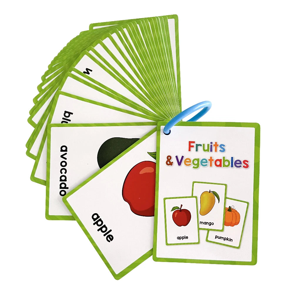 Kids Montessori English Words Learning Card Pocket Flashcards Early Educational Toys Classroom Supplies Teaching Aids - LearnPlay Labs