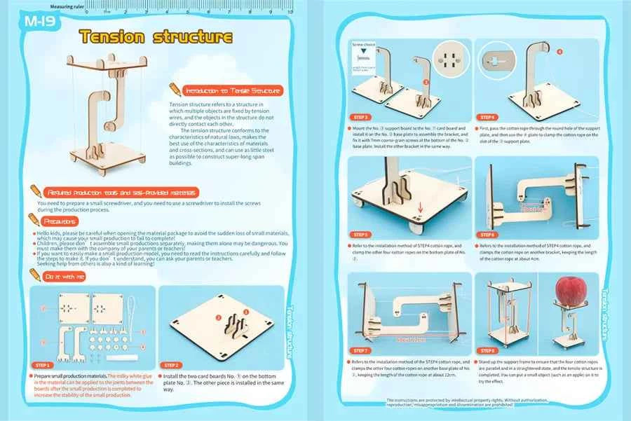 DIY Physical Model Science Experiment Educational Toy Handmade Small Production Assembly Craft Technology Project for School Kid