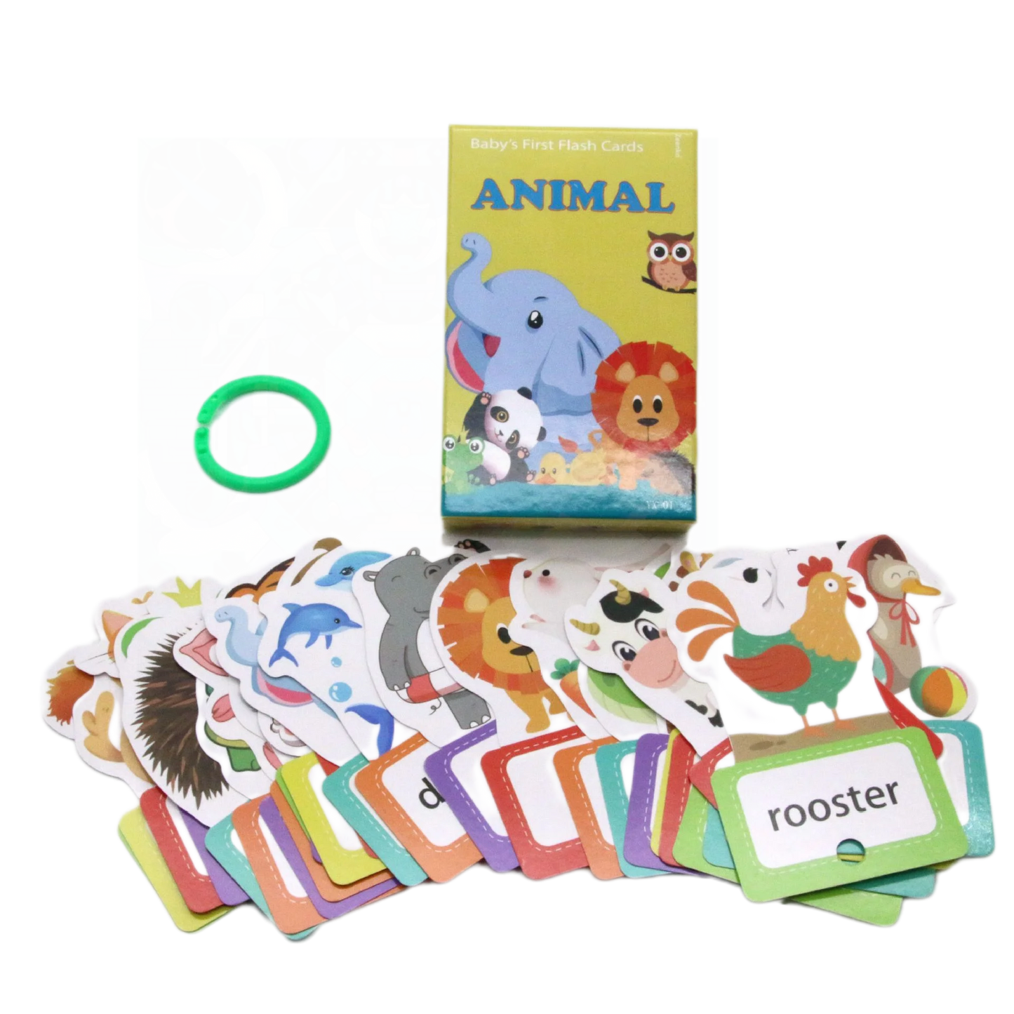 Cross border Chinese English puzzle enlightenment literacy early education card flash card with themes of animals, food - LearnPlay Labs