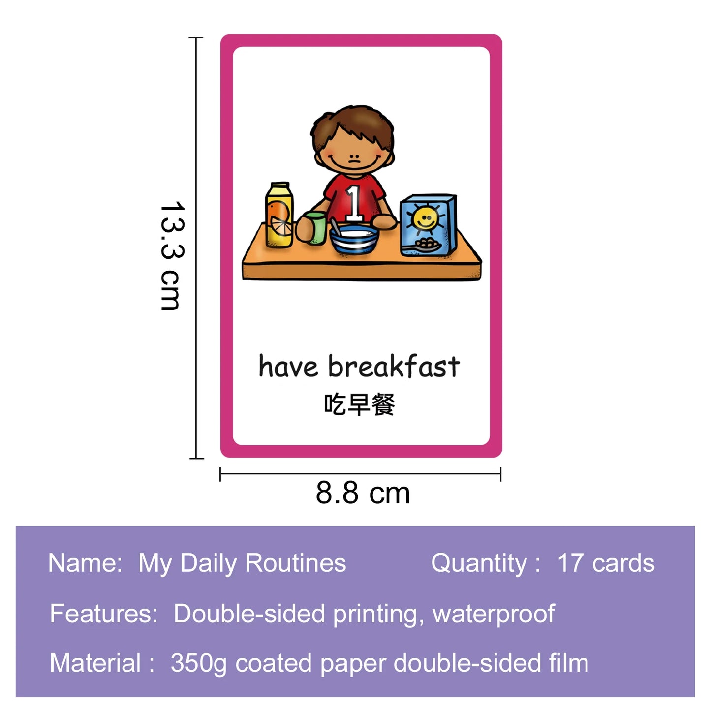 Kids Montessori Learning English Words Card Pocket Flash Cards Early Educational Toys For Children Classroom Supplies Gift - LearnPlay Labs