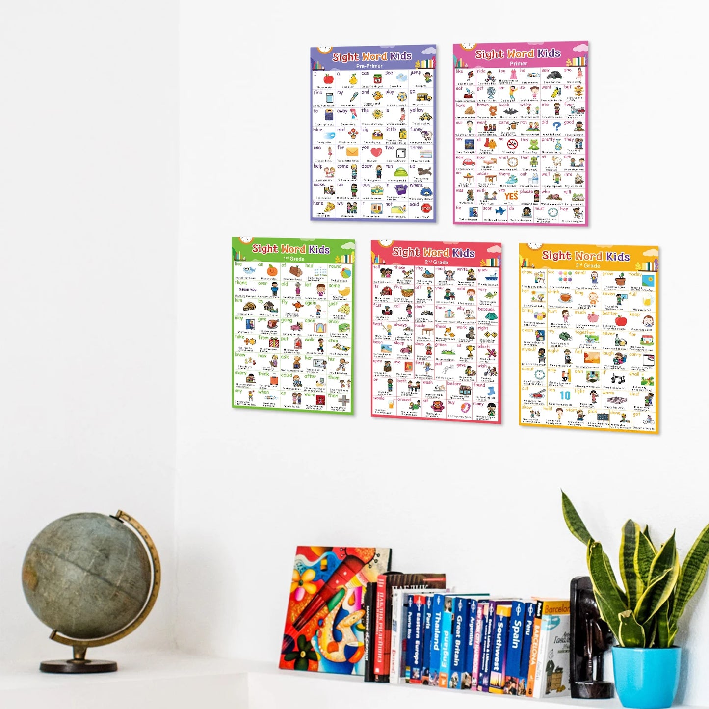 220 English Sight Words Poster Kids Learning Card Homeschool Educational Classroom Supplies Decora School Posters Flashcards - LearnPlay Labs