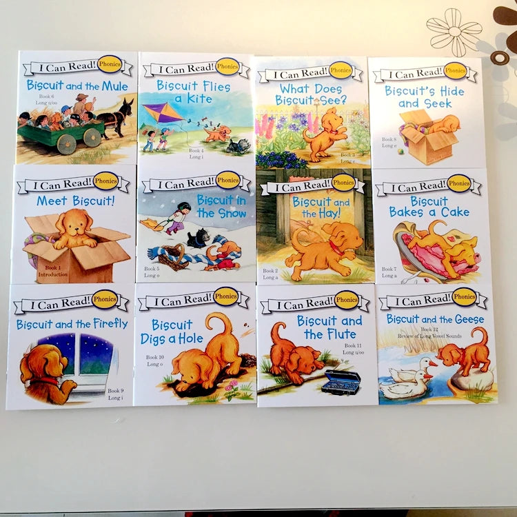 12 Books/Set I Can Read English Picture Story Educational Booklets Learning Toys for Children Phonics Sight Words Kids Gift - LearnPlay Labs