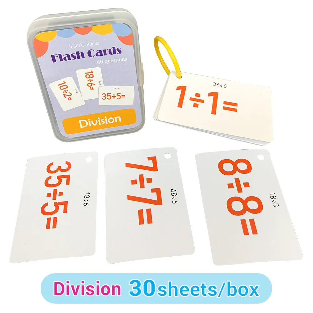 Learning Flashcards ABC Numbers Fruit Animal Body Educational Toys Classroom Aids Montessori Autism English Words Card for Kids