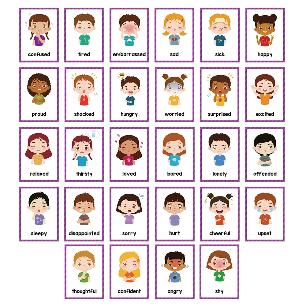Kids Montessori English Words Learning Card Pocket Flashcards Early Educational Toys Classroom Supplies Teaching Aids - LearnPlay Labs