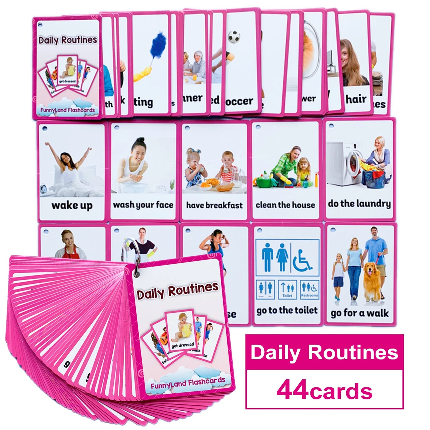 Kids Montessori Educativos Children Fun English Word FlashCards Baby Learning Educational English Card Table Game Puzzle CARDS - LearnPlay Labs