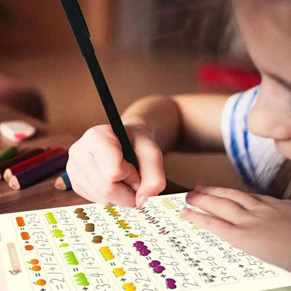 Reusable Learning Alphabet 3D Calligraphy Copybook Math German Book Drawing Numbers Education for Kids Practice Toy Gifts