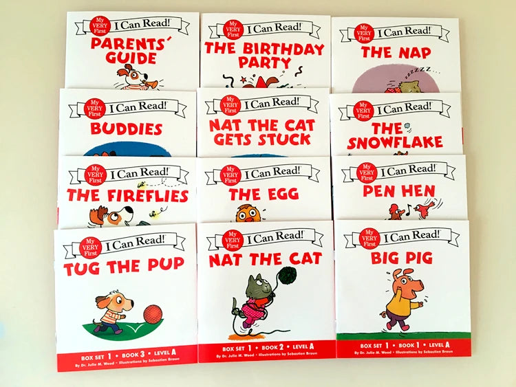 12 Books/Set I Can Read English Picture Story Educational Booklets Learning Toys for Children Phonics Sight Words Kids Gift - LearnPlay Labs