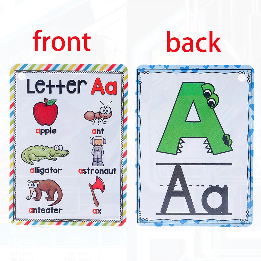 Alphabet 26 Letters Words English Cards Early Development Educational Toys for Early Childhood Development English Language - LearnPlay Labs
