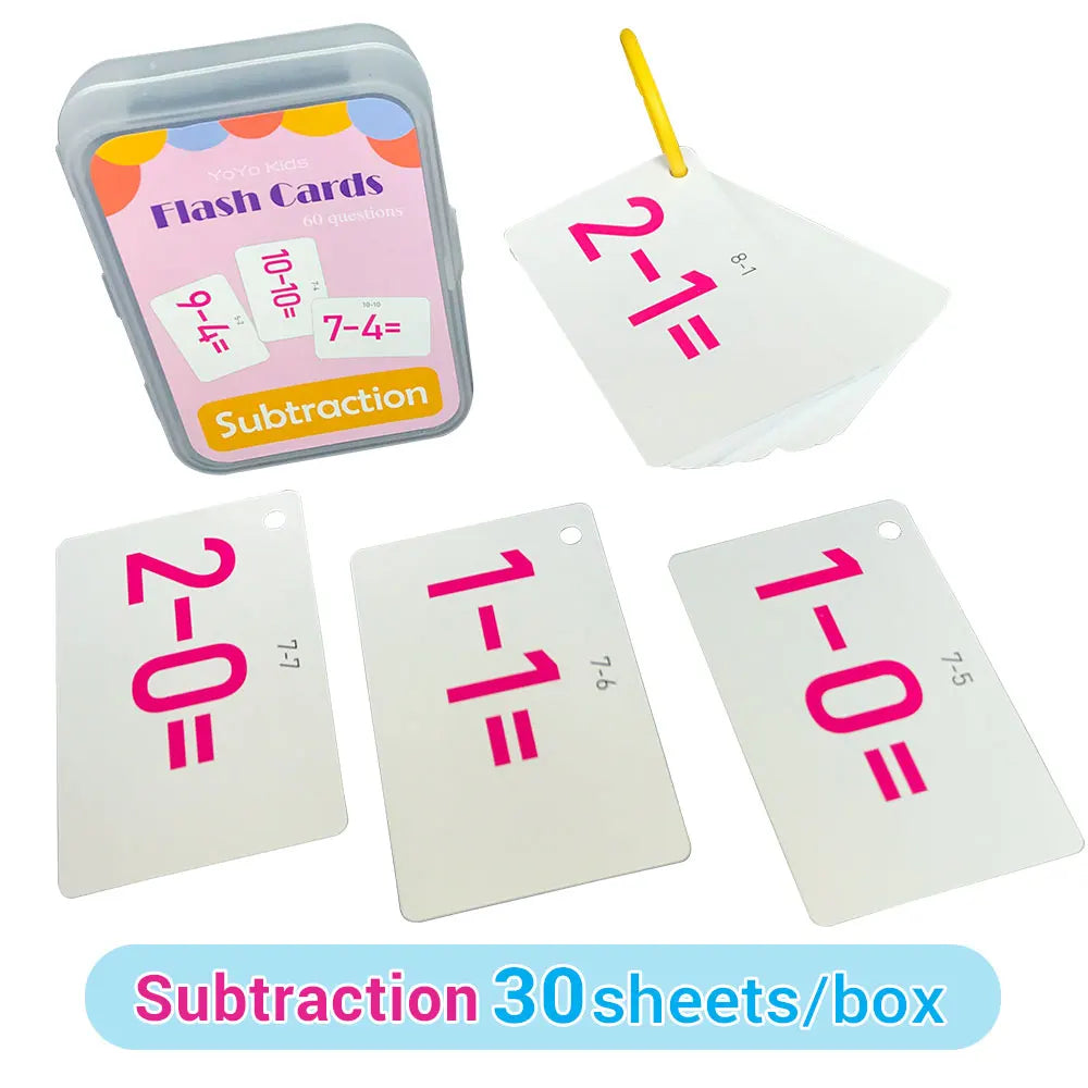 Learning Flashcards ABC Numbers Fruit Animal Body Educational Toys Classroom Aids Montessori Autism English Words Card for Kids