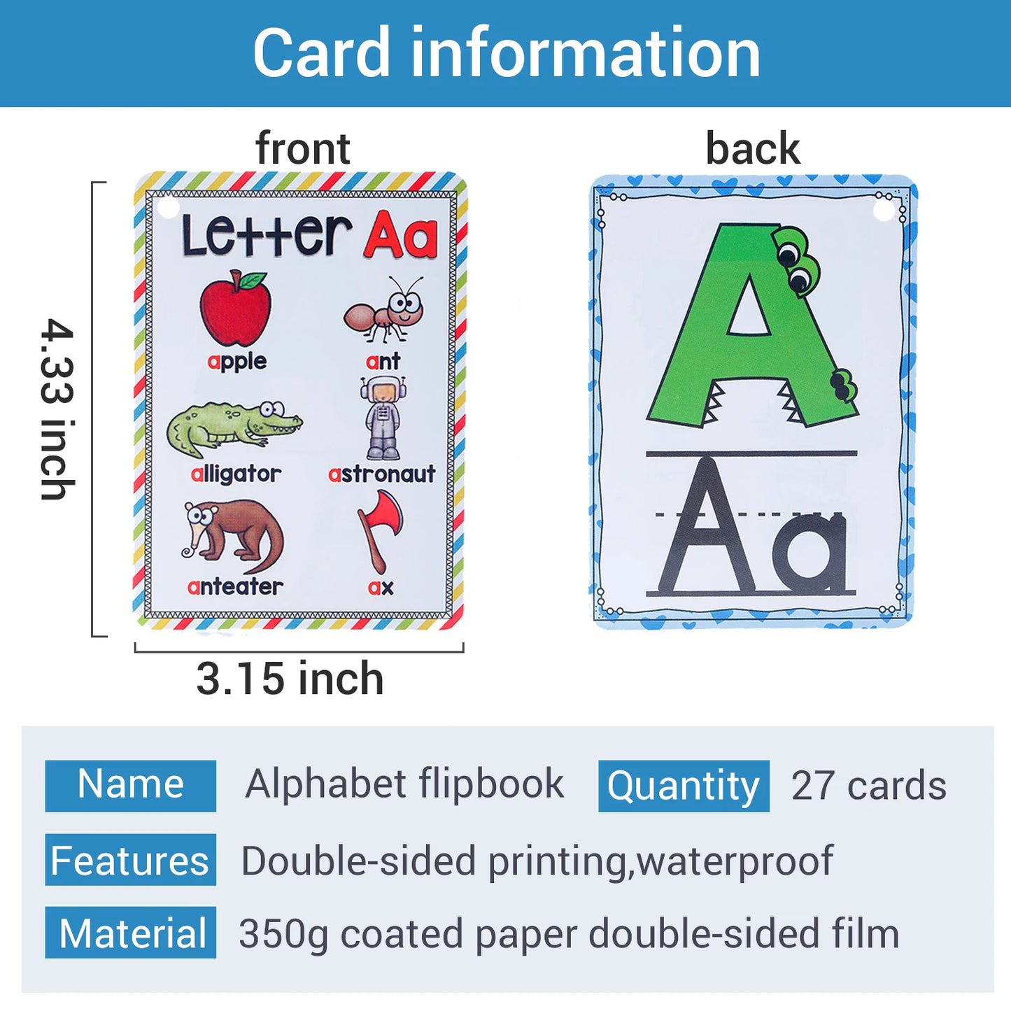 Kids Montessori Learning English Words Card Pocket Flash Cards Early Educational Toys For Children Classroom Supplies Gift - LearnPlay Labs
