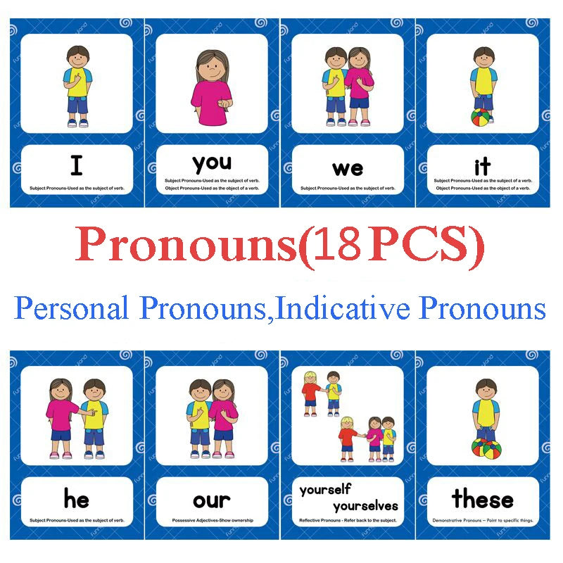 70 Groups Noun English Plurals Kids Montessori English Word Pocket FlashCards Game Learning Educational Toys For Children Games - LearnPlay Labs