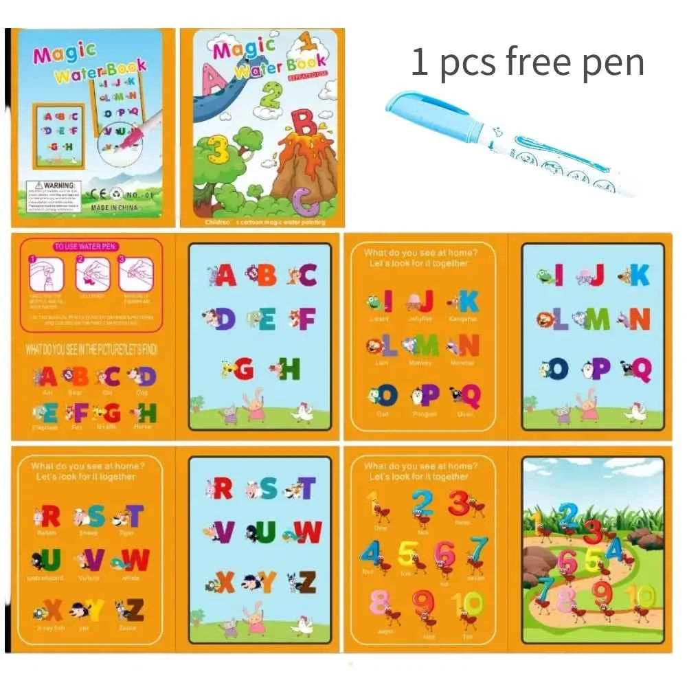 New Child education Reusable Coloring Book Magic Water Drawing Book Painting Drawing Toys Sensory Early Education Toys for Kids