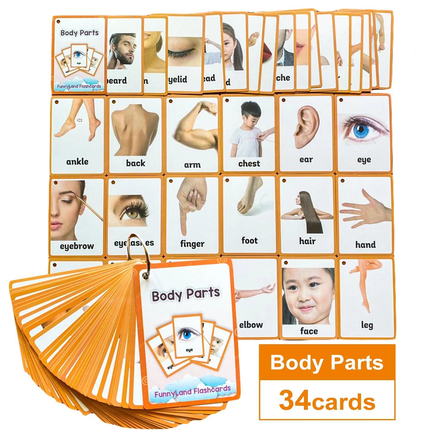 Kids Montessori Educativos Children Fun English Word FlashCards Baby Learning Educational English Card Table Game Puzzle CARDS - LearnPlay Labs