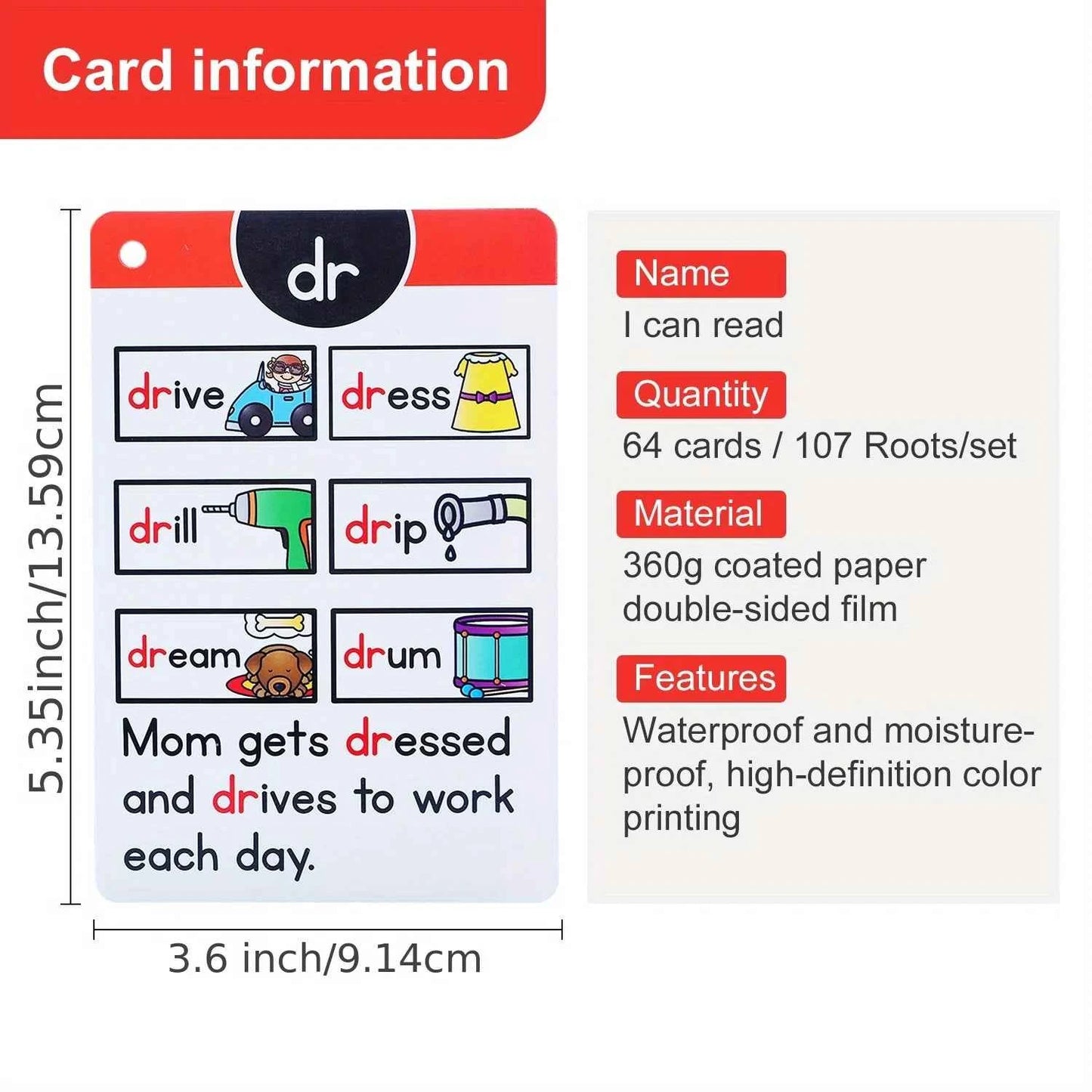 English Phonics Flash Cards Kids 107 Groups/set Roots Montessori Learning Educational Toys For Children Teaching Aids Baby Card
