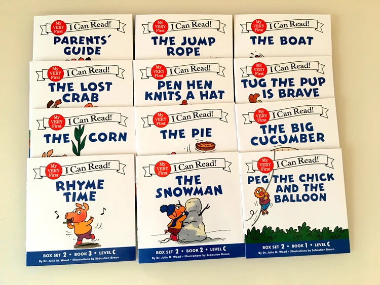 12 Books/Set I Can Read English Picture Story Educational Booklets Learning Toys for Children Phonics Sight Words Kids Gift - LearnPlay Labs