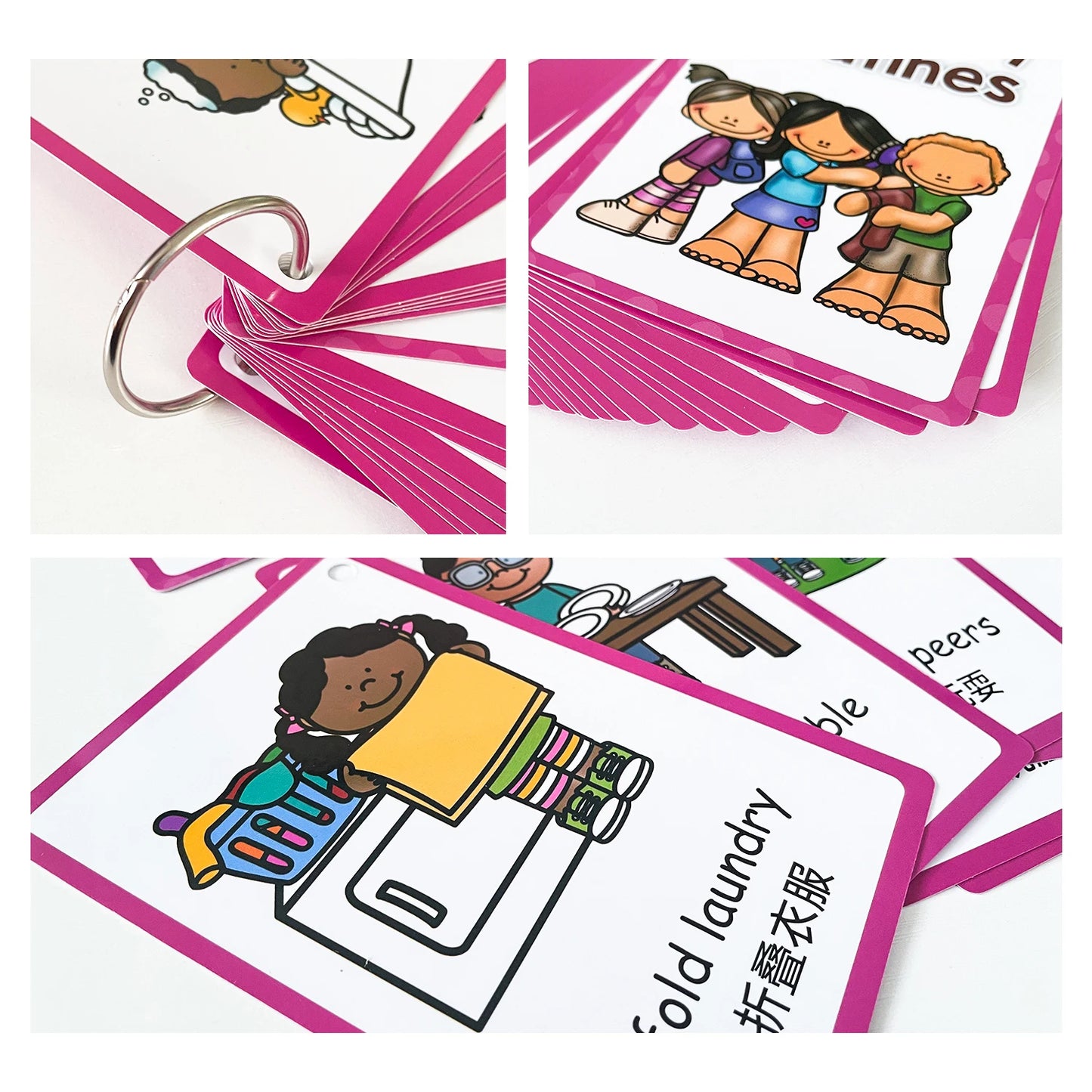 Kids Montessori Learning English Words Card Pocket Flash Cards Early Educational Toys For Children Classroom Supplies Gift - LearnPlay Labs