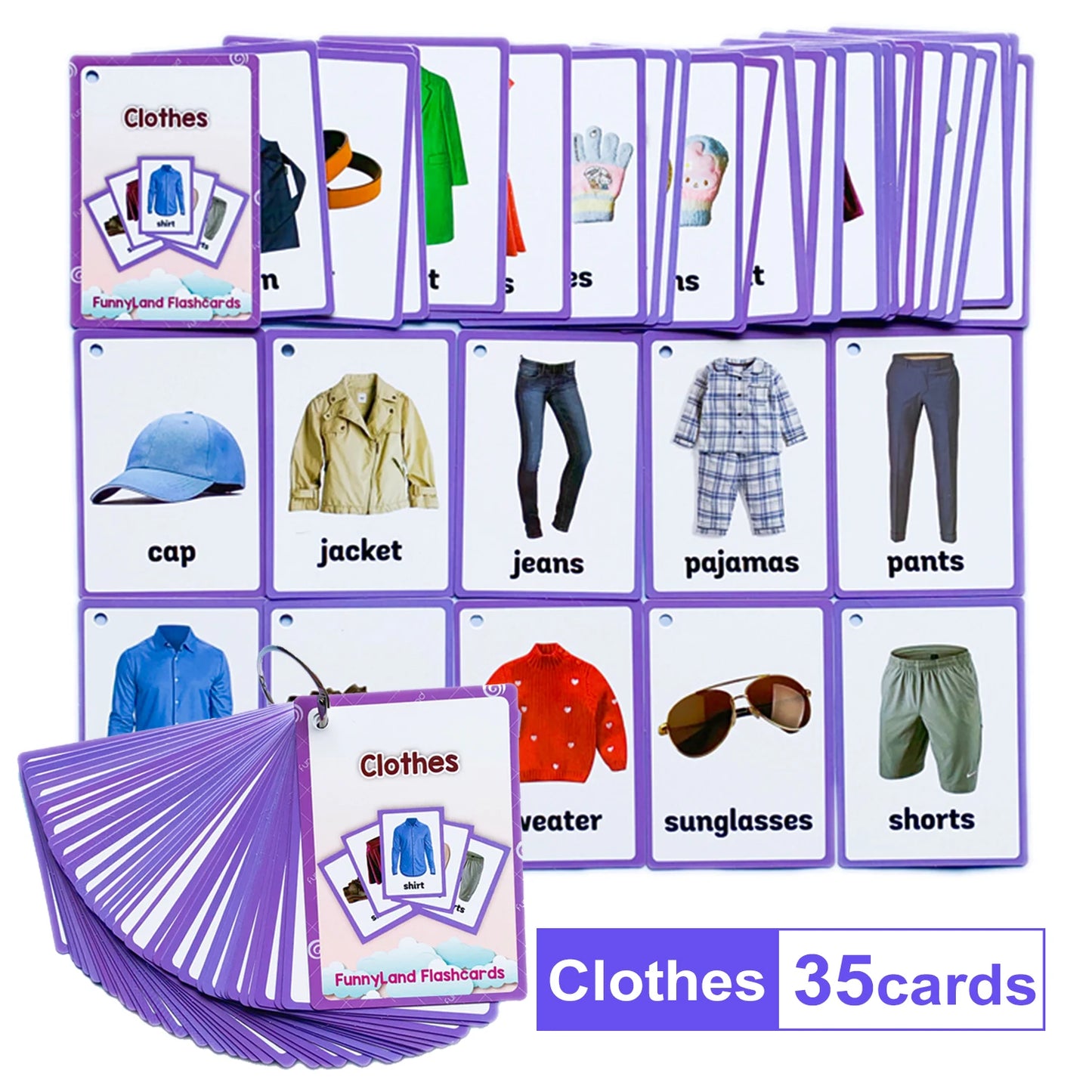 Kids Montessori Educativos Children Fun English Word FlashCards Baby Learning Educational English Card Table Game Puzzle CARDS - LearnPlay Labs