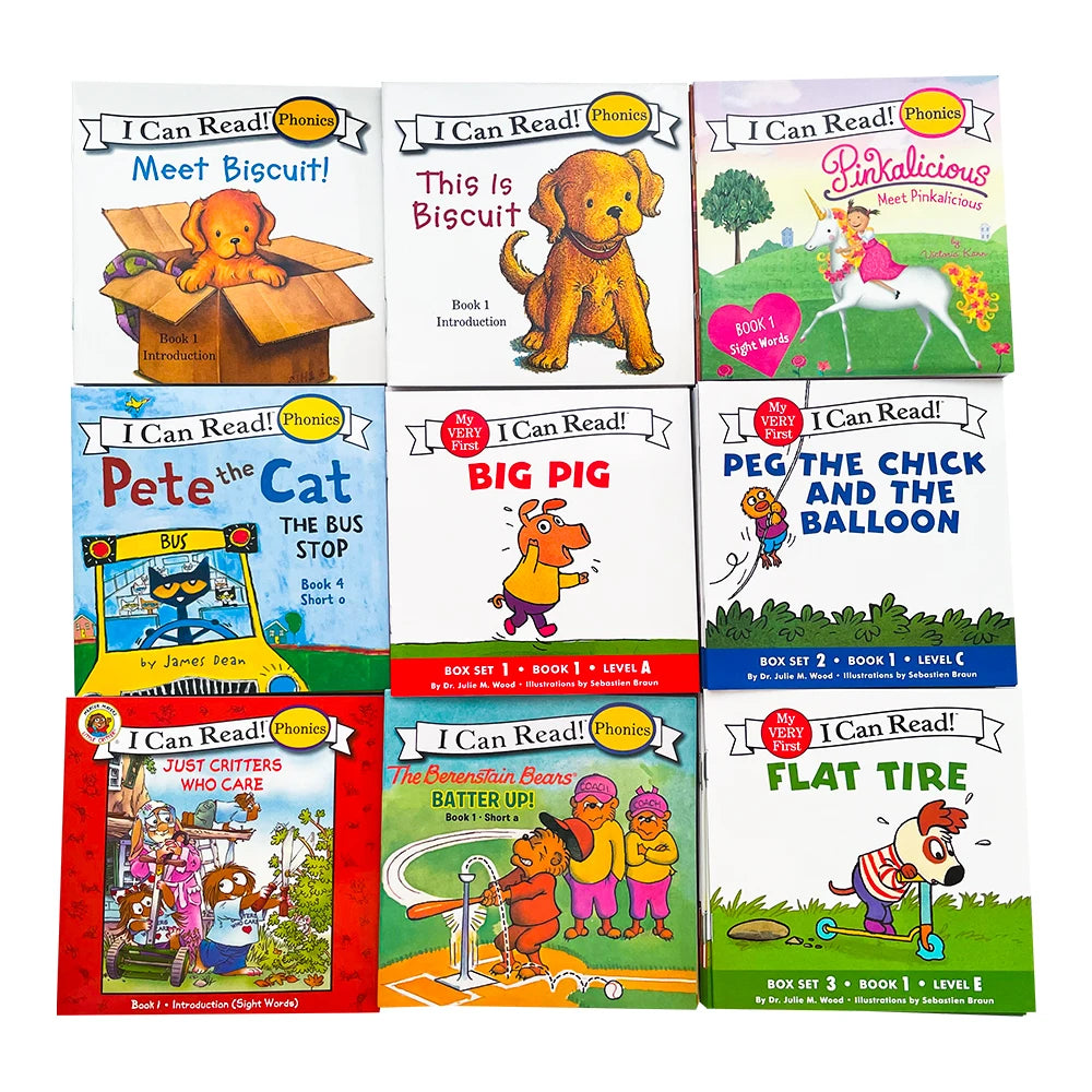 12 Books/Set I Can Read English Picture Story Educational Booklets Learning Toys for Children Phonics Sight Words Kids Gift - LearnPlay Labs