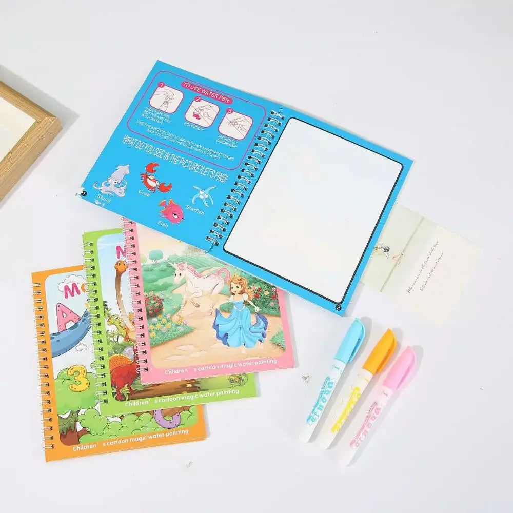 Early Education Toys for Kids Child education Reusable Coloring Book Magic Water Drawing Book Painting Drawing Toys Sensory gril - LearnPlay Labs