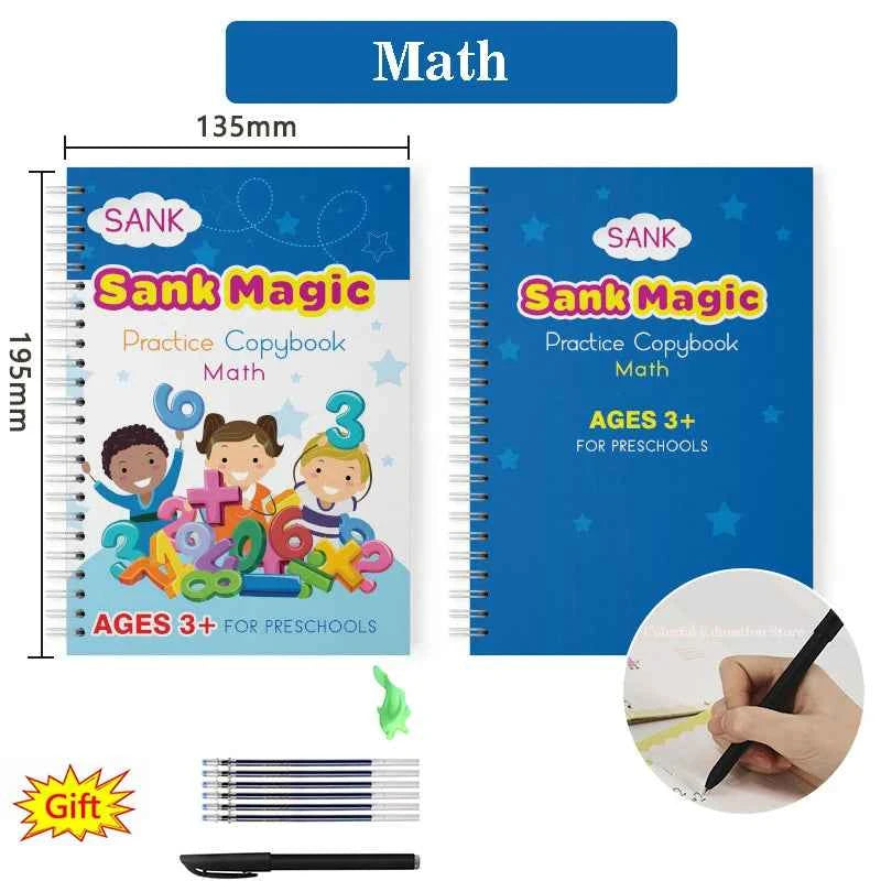 Arabic Calligraphy Reusable 3D Groove Handwriting Children' Notebooks Copybook Magic Practice Copybook Montessori Practise Books