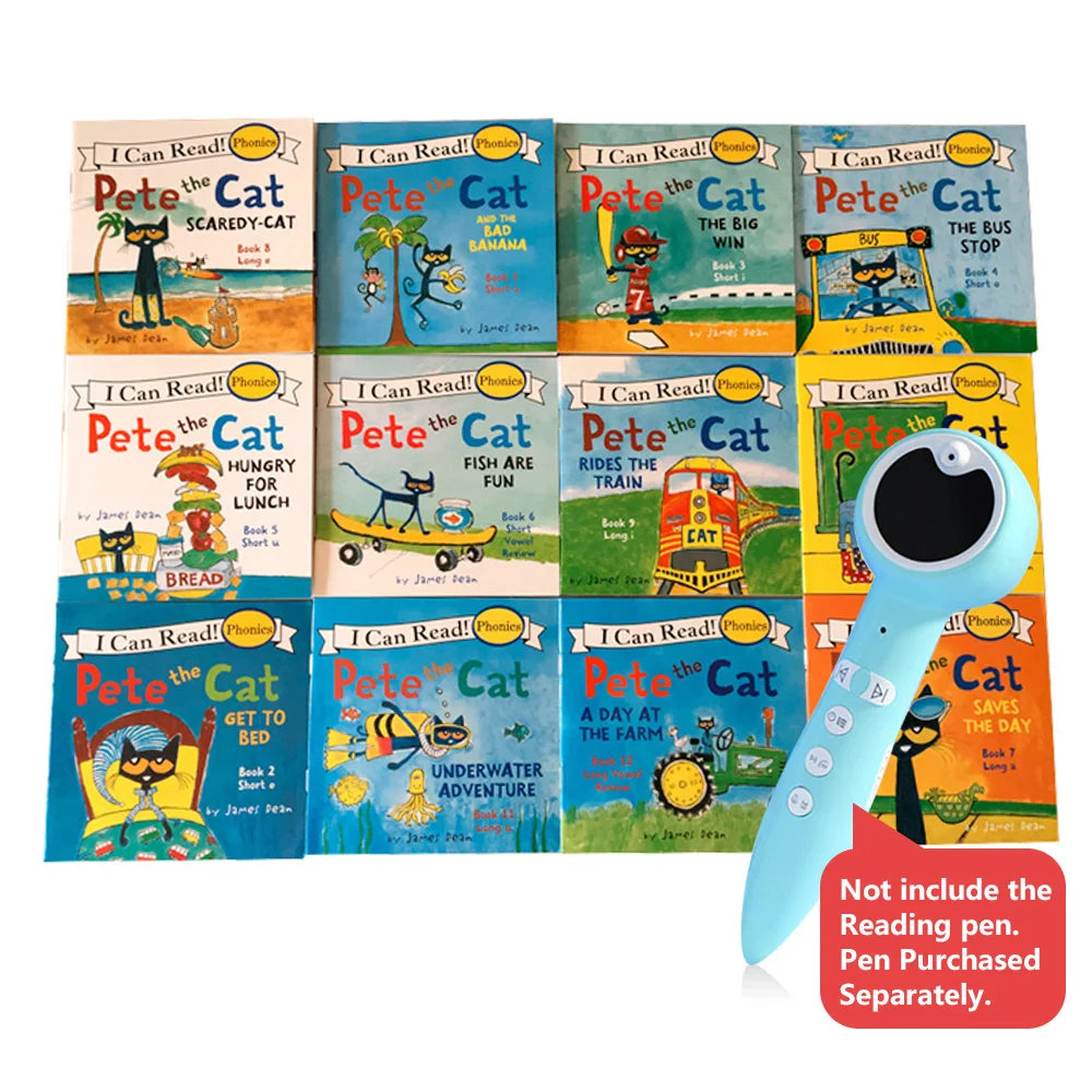 12 Books/Set I Can Read English Picture Story Educational Booklets Learning Toys for Children Phonics Sight Words Kids Gift - LearnPlay Labs