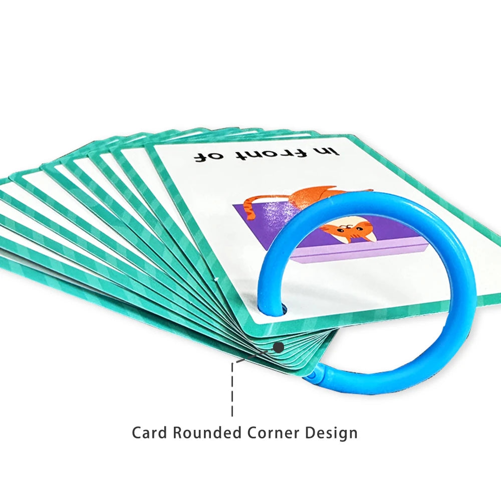 Kids Montessori English Words Learning Card Pocket Flashcards Early Educational Toys Classroom Supplies Teaching Aids