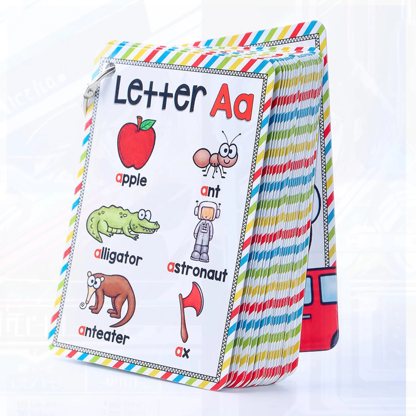 Alphabet 26 Letters Words English Cards Early Development Educational Toys for Early Childhood Development English Language - LearnPlay Labs