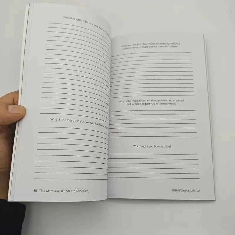 Family Story Recording Handbook Set - Tell Me Your Life Story Notepad Journal Notebook Planner Diary Notebooks Writing Pads