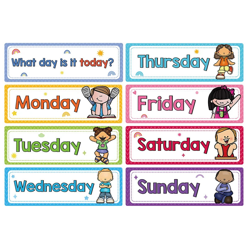 Monthly Headliners Set 12 Months of The Year Day of the Week Headers Monthly Seasonal Week Headers English Words Learning Cards - LearnPlay Labs