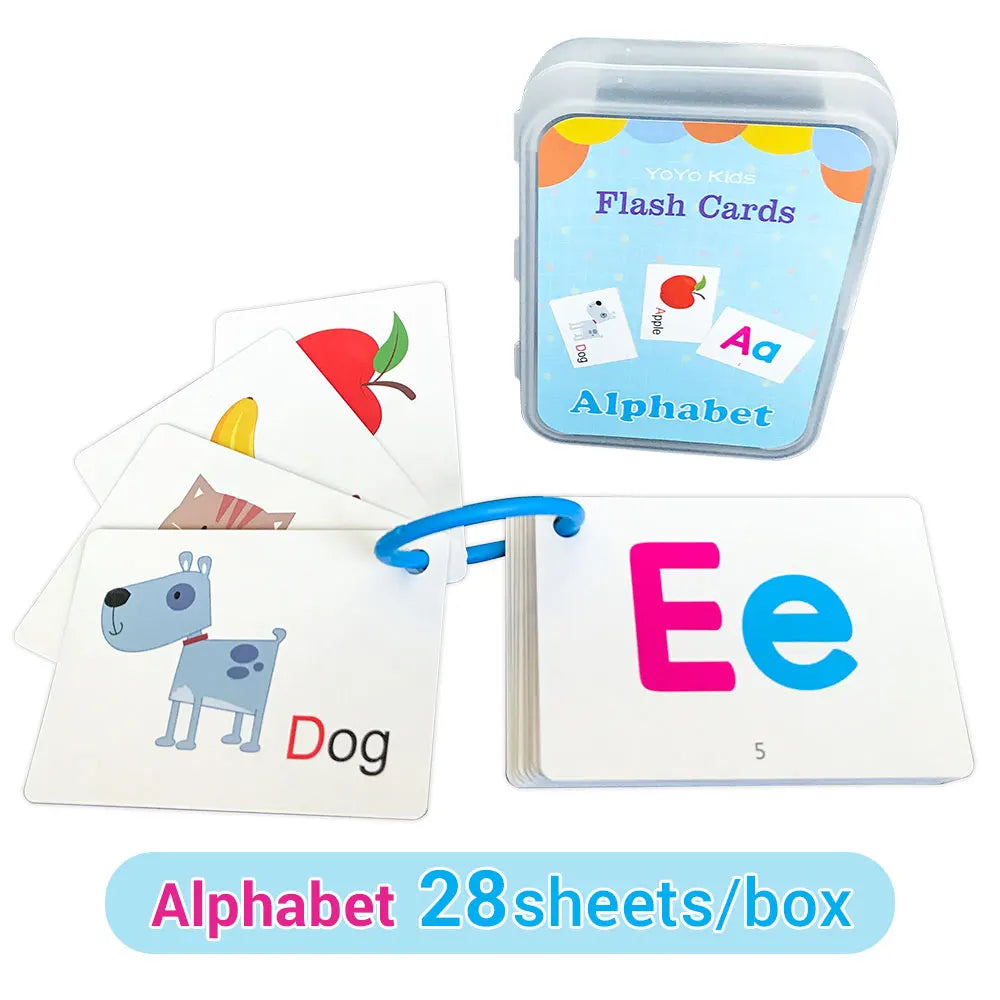 Learning Flashcards ABC Numbers Fruit Animal Body Educational Toys Classroom Aids Montessori Autism English Words Card for Kids - LearnPlay Labs