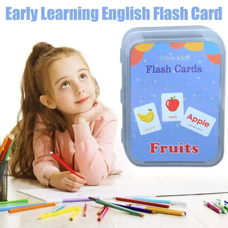 Learning Flashcards ABC Numbers Fruit Animal Body Educational Toys Classroom Aids Montessori Autism English Words Card for Kids - LearnPlay Labs