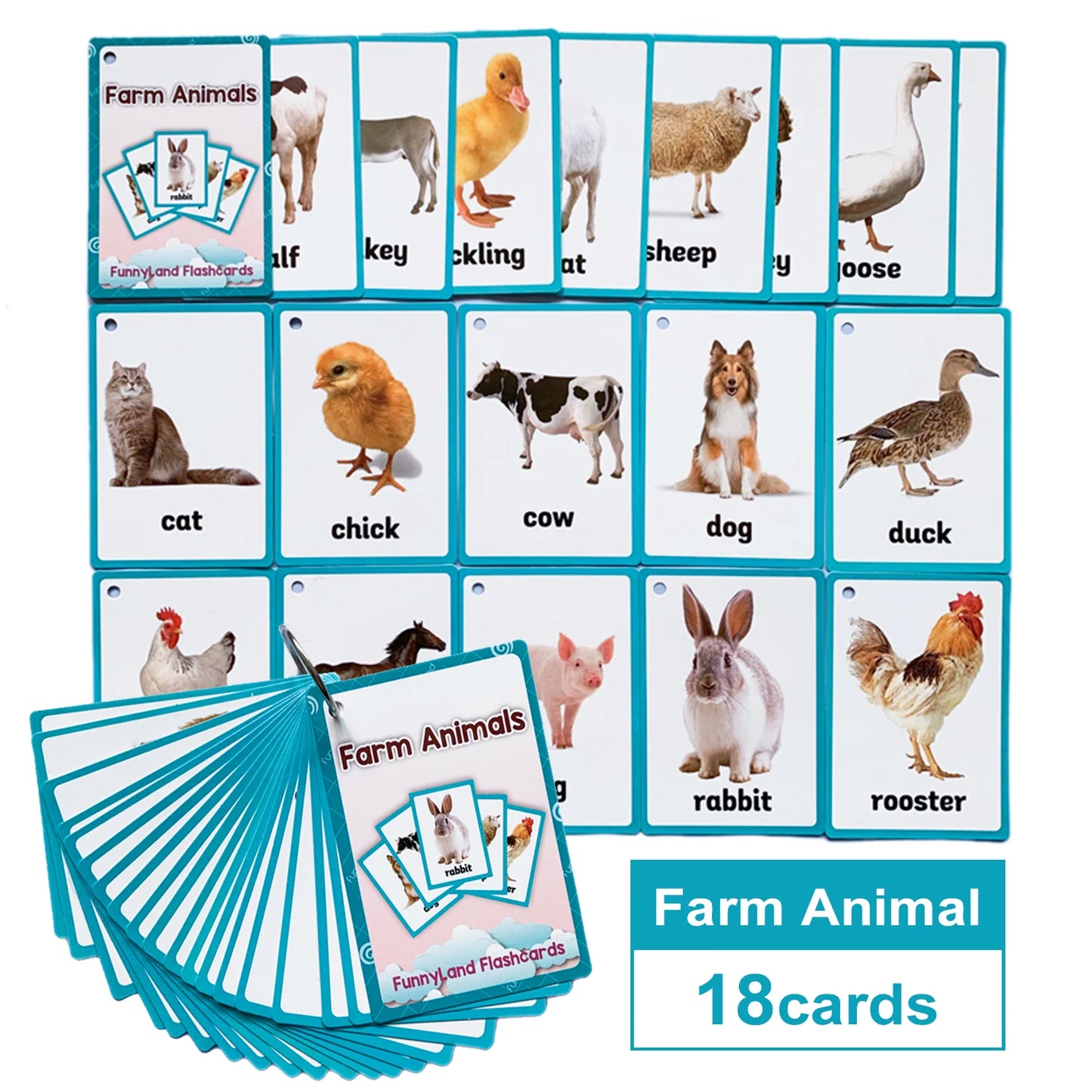 Kids Montessori Educativos Children Fun English Word FlashCards Baby Learning Educational English Card Table Game Puzzle CARDS - LearnPlay Labs