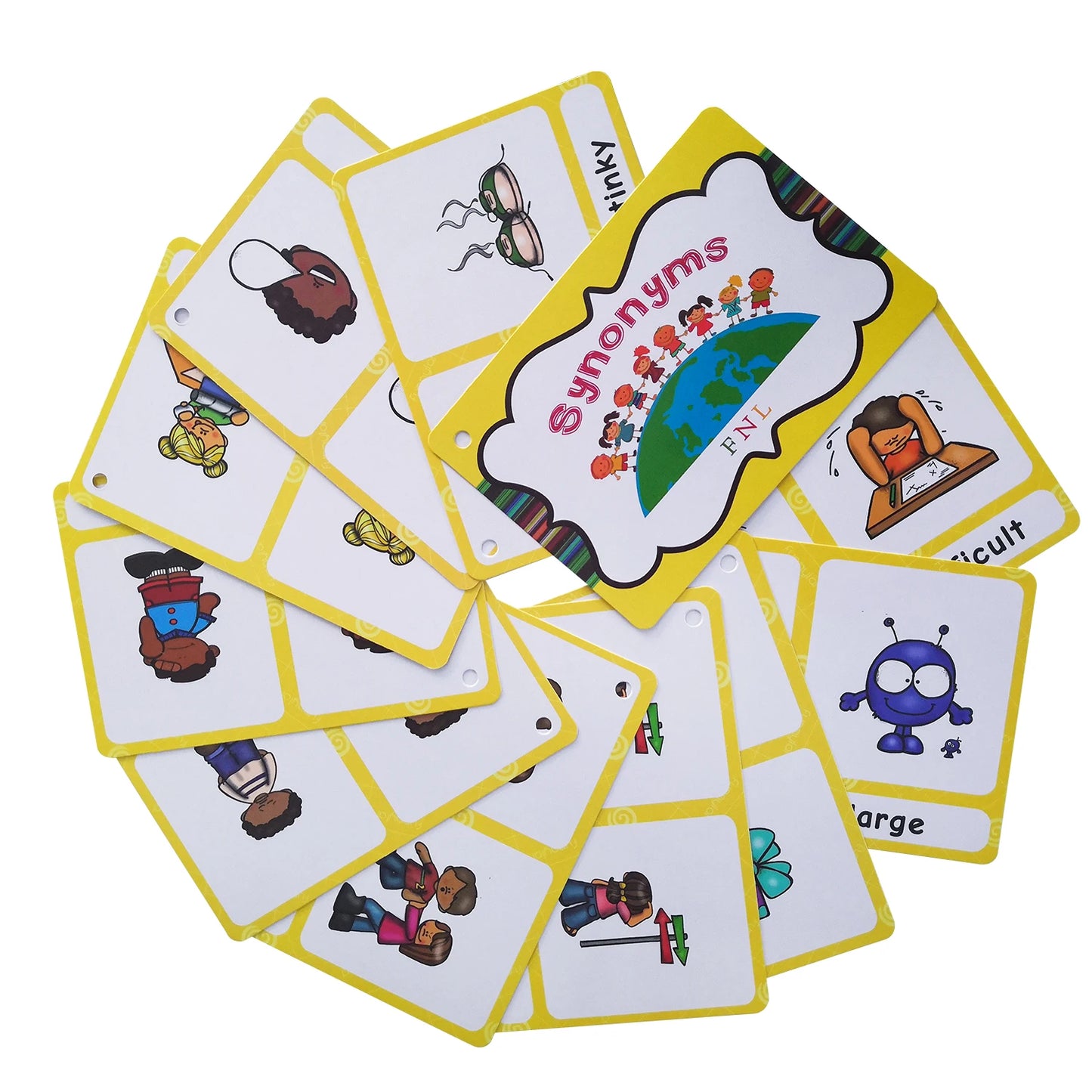 Synonyms Antonyms English Word Learning Card Flashcards Games Puzzles for Kids Children Baby Juguetes Educativos Toys Kids Game - LearnPlay Labs