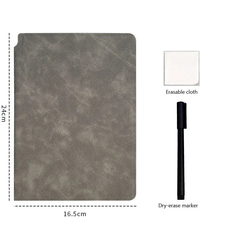 A5 Reusable White Paper Notebook Draft This Whiteboard Notepad Leather Memorandum Erasable Student Recommendation