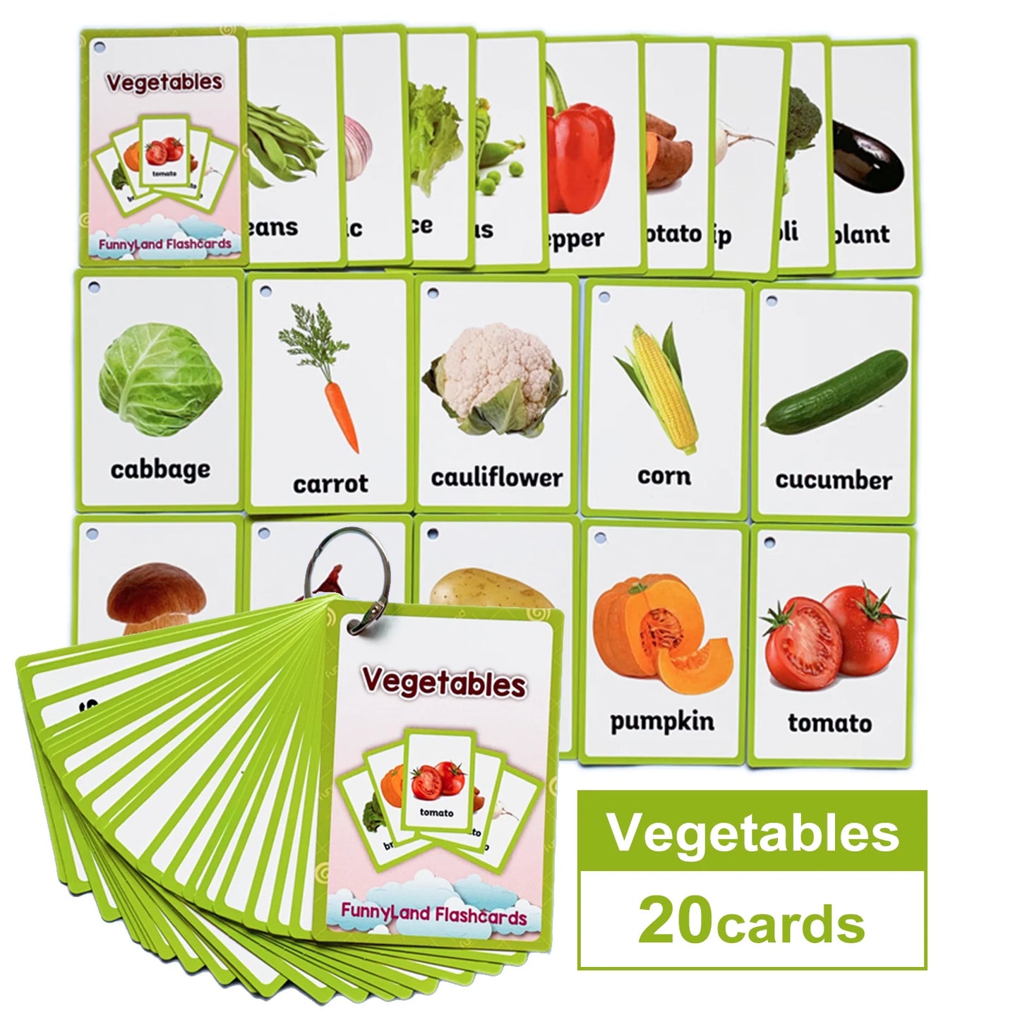 Kids Montessori Educativos Children Fun English Word FlashCards Baby Learning Educational English Card Table Game Puzzle CARDS - LearnPlay Labs
