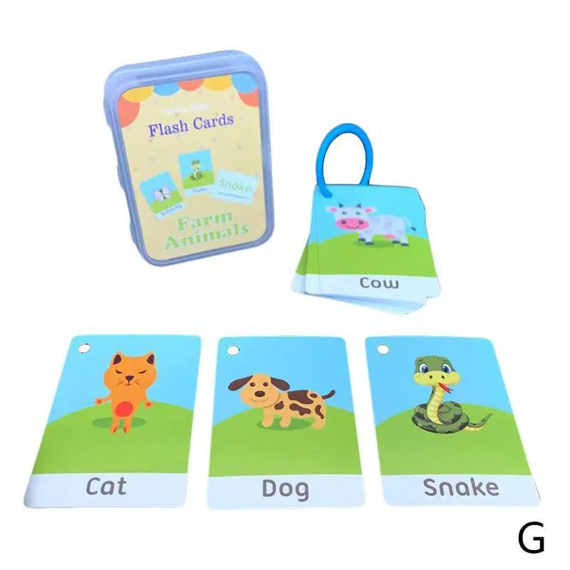 Learning Flashcards ABC Numbers Fruit Animal Body Educational Toys Classroom Aids Montessori Autism English Words Card for Kids - LearnPlay Labs