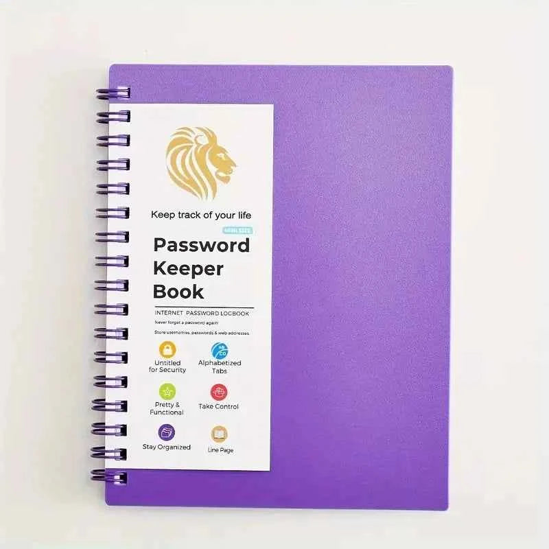 A6 MINI Size Spiral Password Keeper Book With Alphabetical Tabs Notebook Notepad Notebooks Writing Pads Office School Supplies