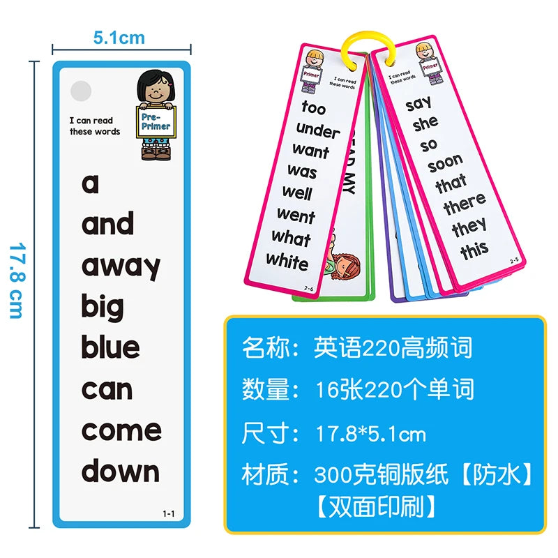 Feelings Emotions Illness English Word Card Flash Card Learning Educational Toy for Kids Children Pocket Card Gifts Montessori - LearnPlay Labs