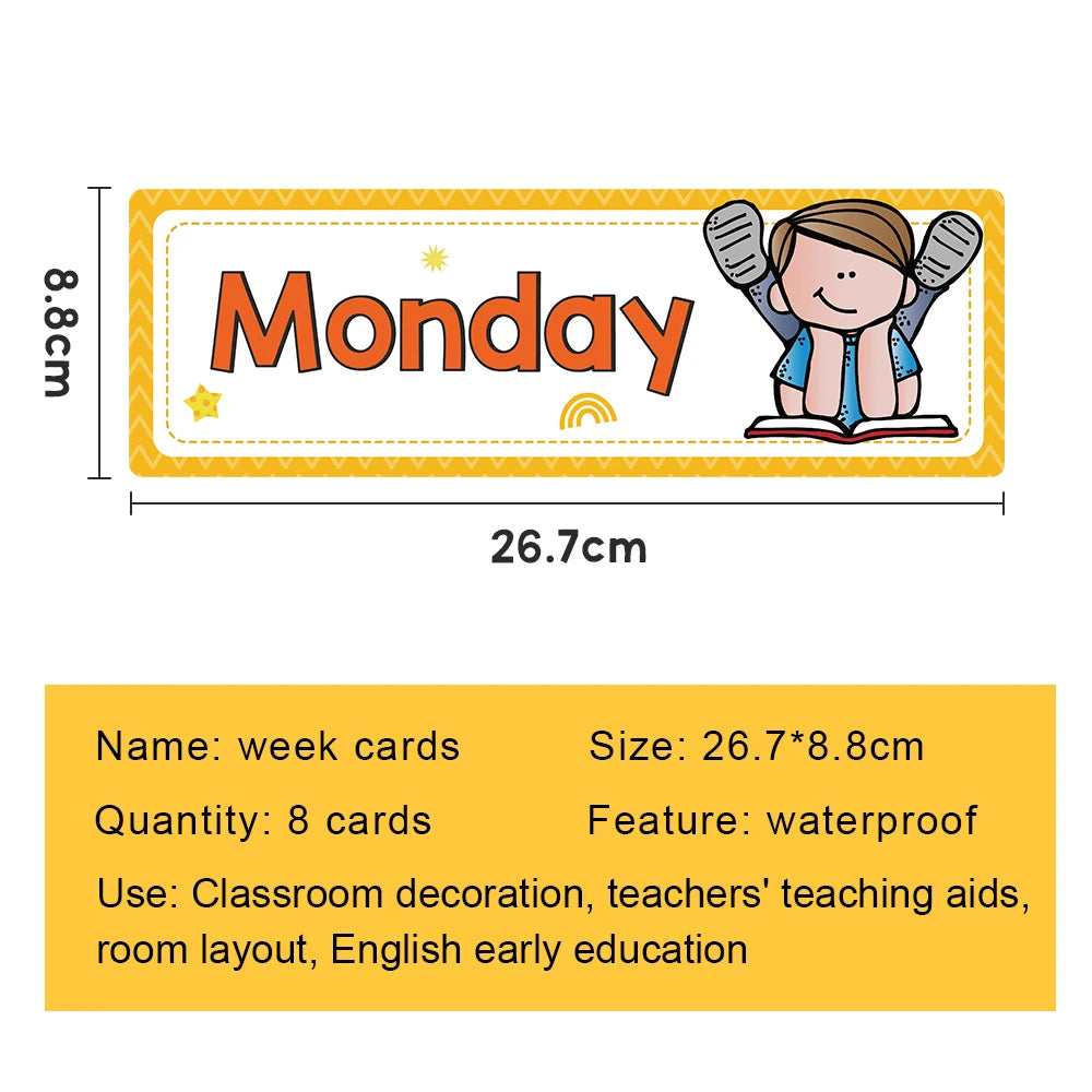 Monthly Headliners Set 12 Months of The Year Day of the Week Headers Monthly Seasonal Week Headers English Words Learning Cards - LearnPlay Labs