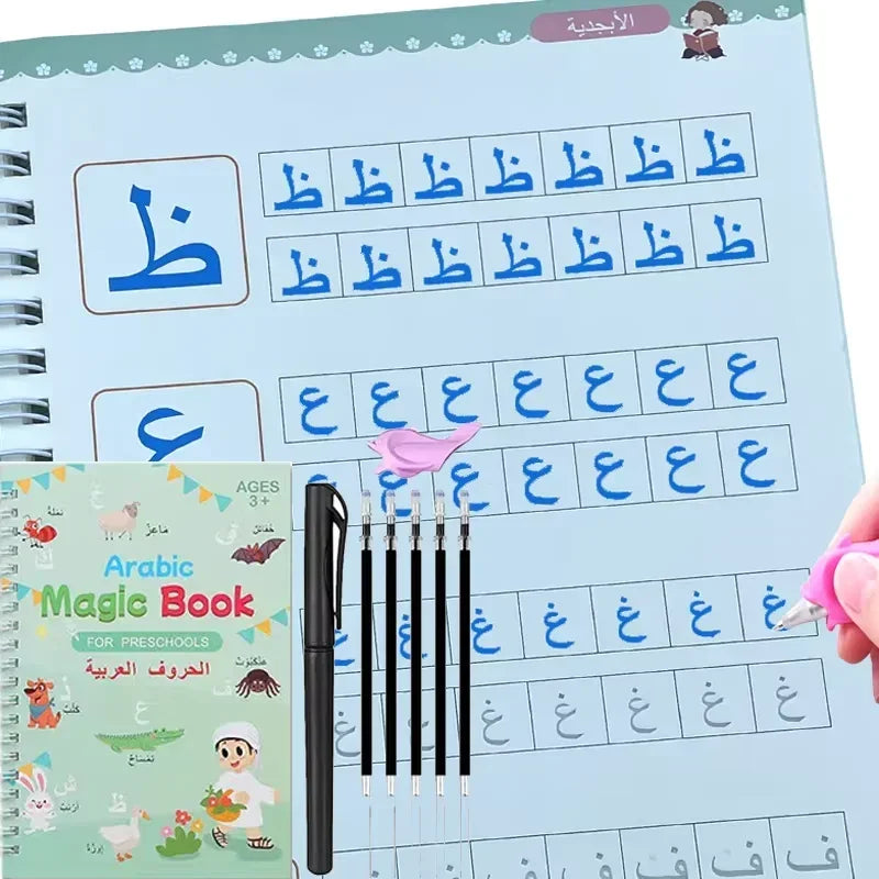 Reusable Learning Alphabet 3D Calligraphy Copybook Math German Book Drawing Numbers Education for Kids Practice Toy Gifts