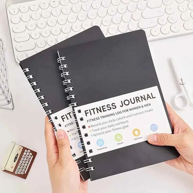Fitness Journal Notebook Daily Exercise and Nutrition Plans 32 Sheets Spiral Notebooks Writing Pads Office School Supplies